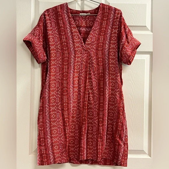 Faherty | Dresses | Faherty Womens Red Sanibel Basketweave Dress Size Small  Euc | Poshmark